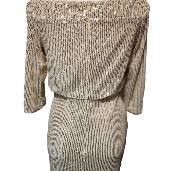 Shein sequins dress Women's medium Off-shoulder Back slit Midi Party Date night - Picture 14 of 15
